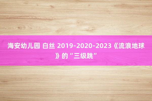 海安幼儿园 白丝 2019-2020-2023《流浪地球》的“三级跳”