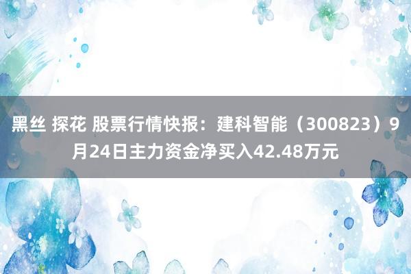 黑丝 探花 股票行情快报：建科智能（300823）9月24日主力资金净买入42.48万元